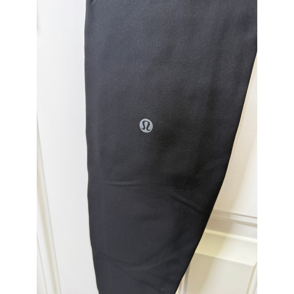 Lululemon Fleece High-Rise Running Tight 8 Black Excellent Square Dot Minimalist - Picture 5 of 8